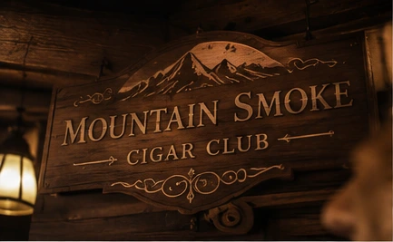 Mountain Smoke Club Sign